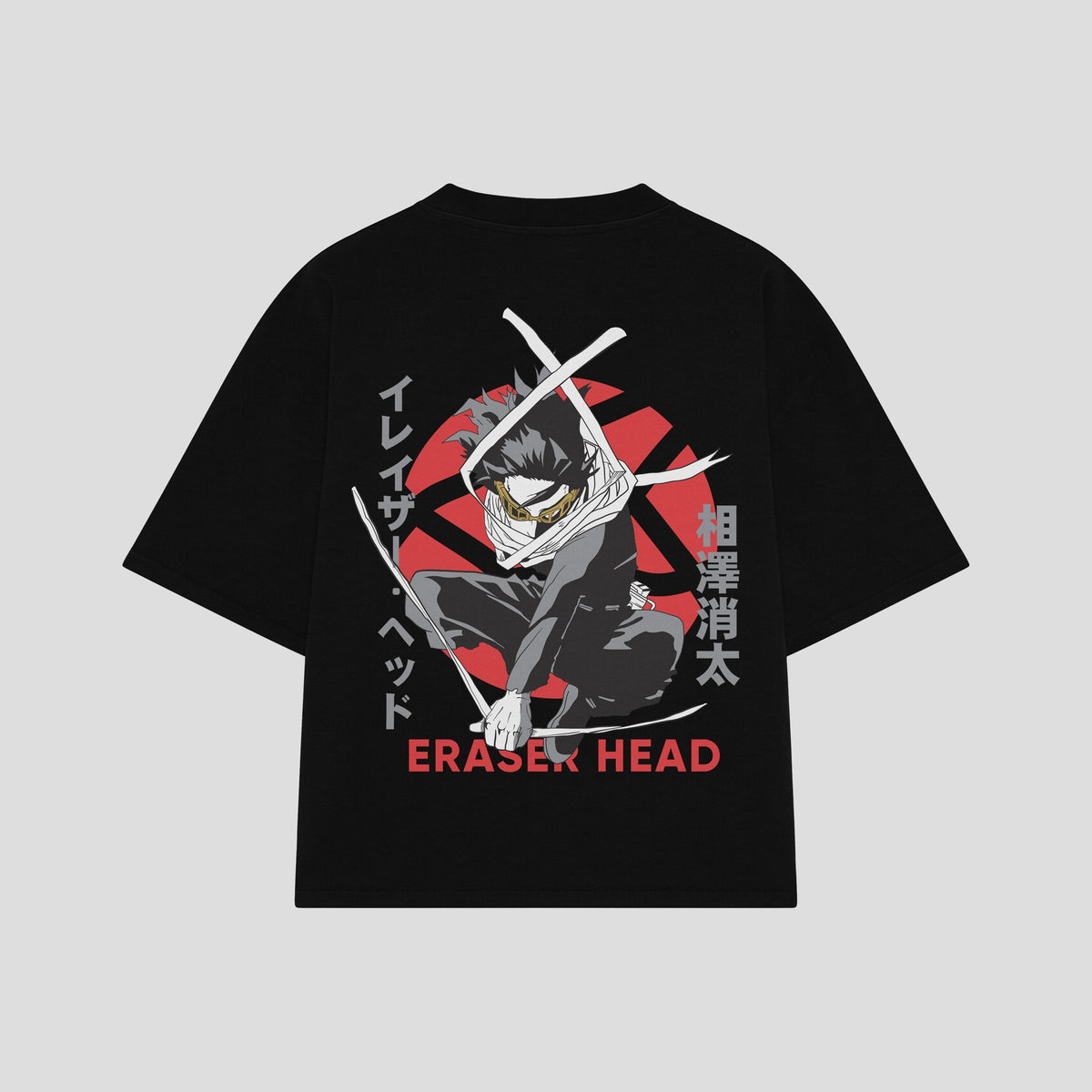 Playera streetwear premium de anime y gaming ExtraLife MX, corte oversized drop shoulder ligero y fresco en color Deep Black y Off-White, moda urbana mexicana de culto.