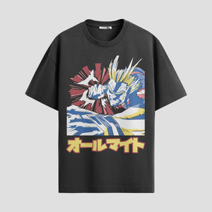 Playera urbana de anime y gaming ExtraLife MX, corte Standard Fit unisex ligero y transpirable en color Deep Black y Pure White, ropa de uso diario para gym y casual.