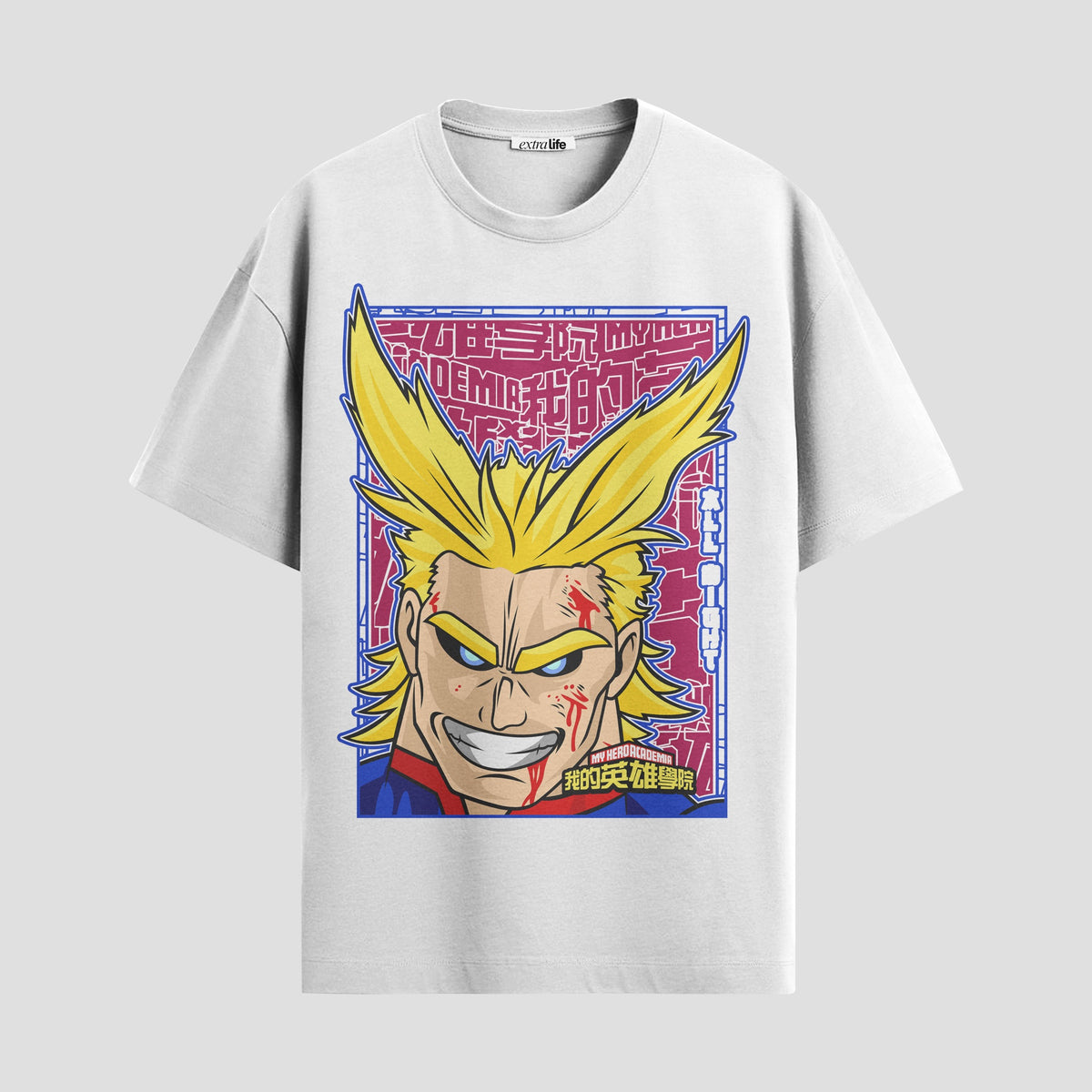 Playera urbana de anime y gaming ExtraLife MX, corte Classic Premium unisex ligero y transpirable en color Deep Black y Pure White, ropa de uso diario para gym y casual.