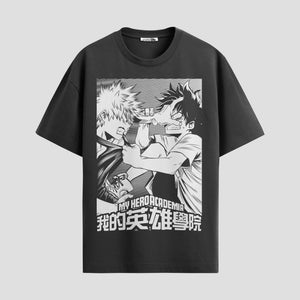 Playera urbana de anime y gaming ExtraLife MX, corte Classic Premium unisex ligero y transpirable en color Deep Black y Pure White, ropa de uso diario para gym y casual.
