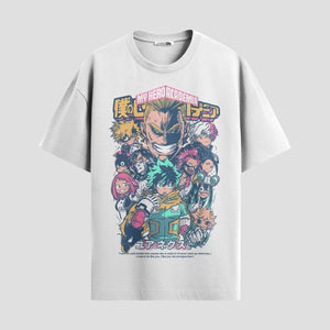 Playera urbana de anime y gaming ExtraLife MX, corte Standard Fit unisex ligero y transpirable en color Deep Black y Pure White, ropa de uso diario para gym y casual.
