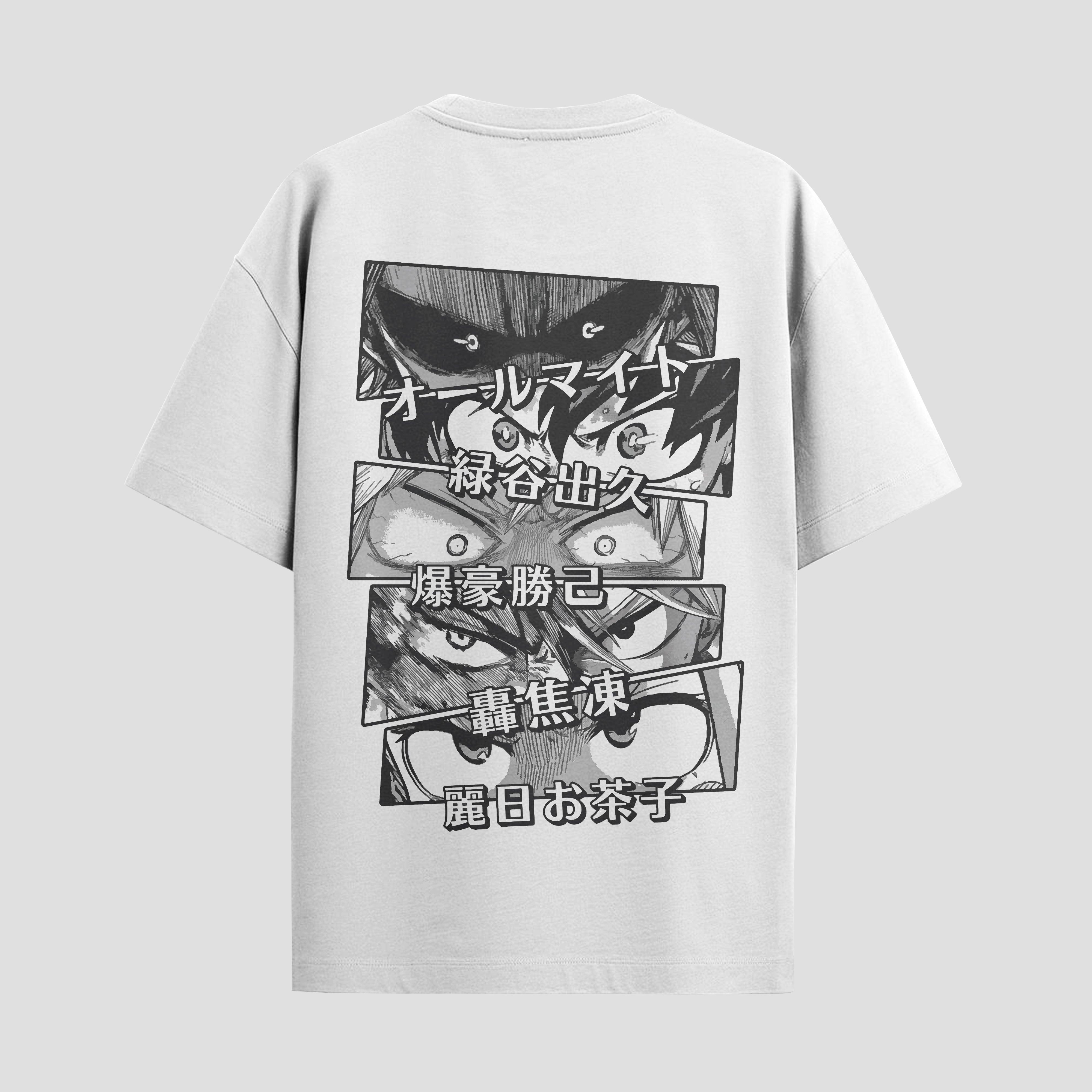 Playera urbana de anime y gaming ExtraLife MX, corte Standard Fit unisex ligero y transpirable en color Deep Black y Pure White, ropa de uso diario para gym y casual.