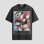 Playera urbana de anime y gaming ExtraLife MX, corte Standard Fit unisex ligero y transpirable en color Deep Black y Pure White, ropa de uso diario para gym y casual.