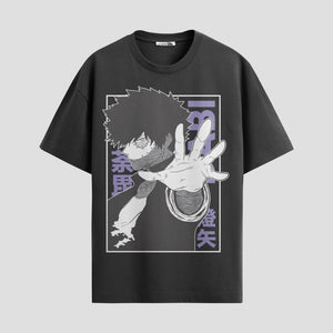 Playera urbana de anime y gaming ExtraLife MX, corte Standard Fit unisex ligero y transpirable en color Deep Black y Pure White, ropa de uso diario para gym y casual.