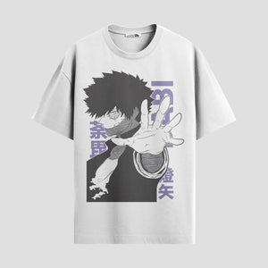 Playera urbana de anime y gaming ExtraLife MX, corte Standard Fit unisex ligero y transpirable en color Deep Black y Pure White, ropa de uso diario para gym y casual.