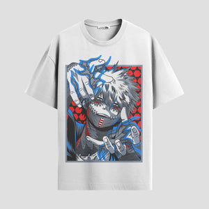 Playera urbana de anime y gaming ExtraLife MX, corte Standard Fit unisex ligero y transpirable en color Deep Black y Pure White, ropa de uso diario para gym y casual.