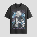 Playera urbana de anime y gaming ExtraLife MX, corte Standard Fit unisex ligero y transpirable en color Deep Black y Pure White, ropa de uso diario para gym y casual.