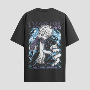 Playera urbana de anime y gaming ExtraLife MX, corte Standard Fit unisex ligero y transpirable en color Deep Black y Pure White, ropa de uso diario para gym y casual.