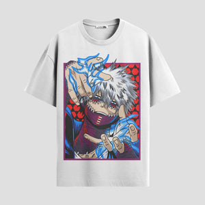 Playera urbana de anime y gaming ExtraLife MX, corte Standard Fit unisex ligero y transpirable en color Deep Black y Pure White, ropa de uso diario para gym y casual.