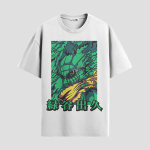 Playera urbana de anime y gaming ExtraLife MX, corte Standard Fit unisex ligero y transpirable en color Deep Black y Pure White, ropa de uso diario para gym y casual.