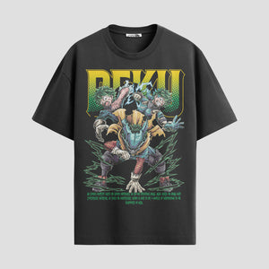 Playera urbana de anime y gaming ExtraLife MX, corte Standard Fit unisex ligero y transpirable en color Deep Black y Pure White, ropa de uso diario para gym y casual.