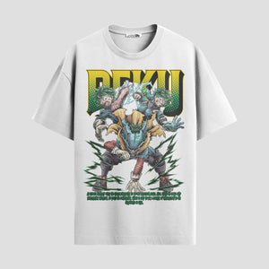 Playera urbana de anime y gaming ExtraLife MX, corte Standard Fit unisex ligero y transpirable en color Deep Black y Pure White, ropa de uso diario para gym y casual.