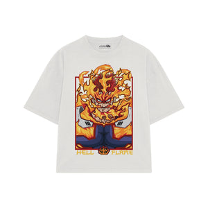 Playera streetwear premium de anime y gaming ExtraLife MX, corte oversized drop shoulder ligero y fresco en color Deep Black y Off-White, moda urbana mexicana de culto.