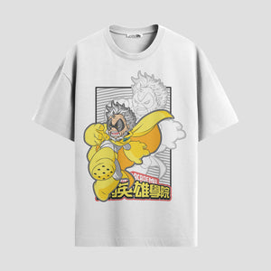 Playera urbana de anime y gaming ExtraLife MX, corte Standard Fit unisex ligero y transpirable en color Deep Black y Pure White, ropa de uso diario para gym y casual.