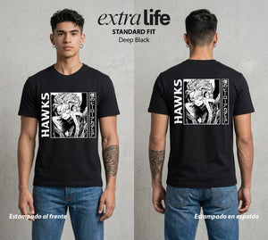 La Academia de Heroes | El Heroe Espia #02503 - Playera Classic Premium | Deep Black - Foto en modelo