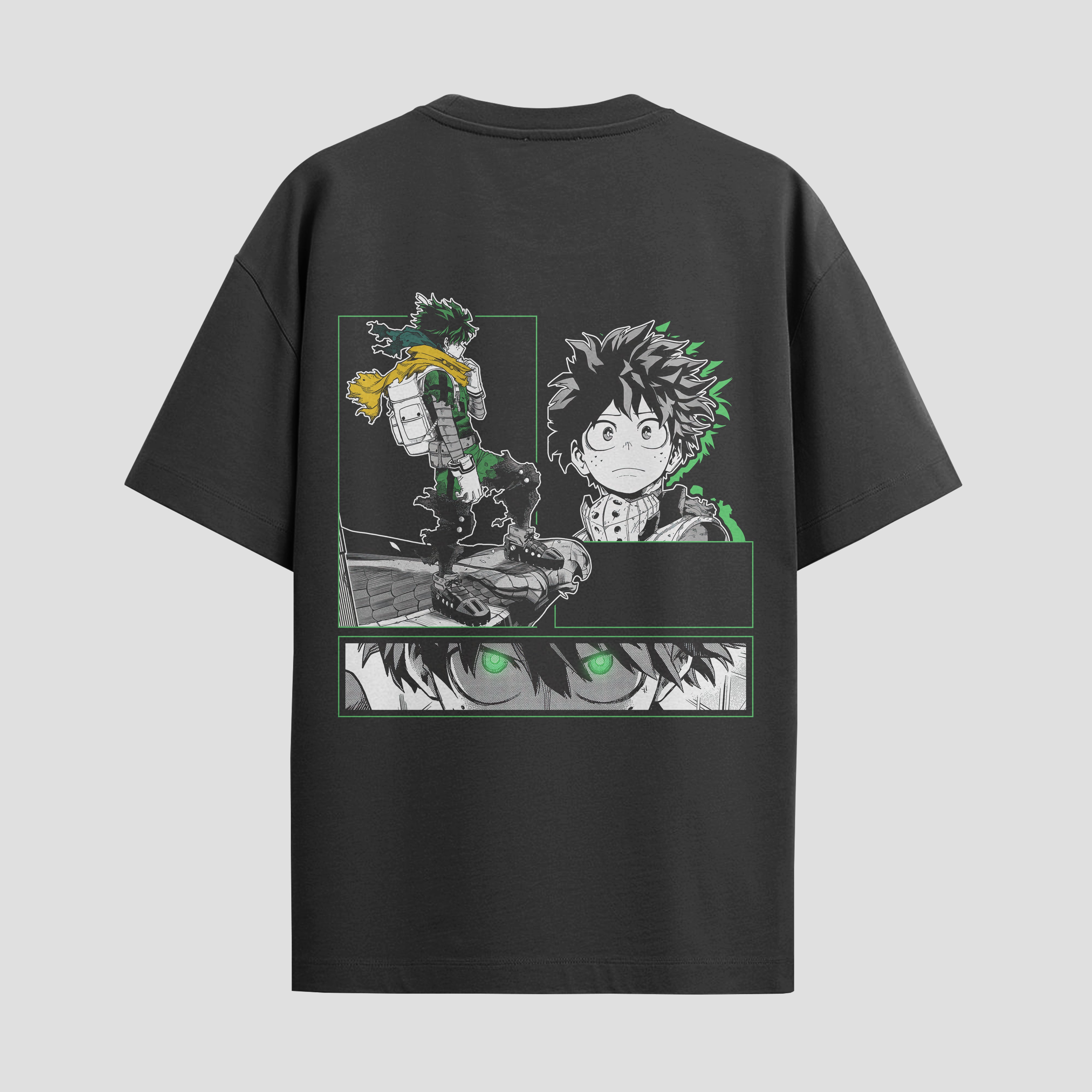 Playera urbana de anime y gaming ExtraLife MX, corte Standard Fit unisex ligero y transpirable en color Deep Black y Pure White, ropa de uso diario para gym y casual.