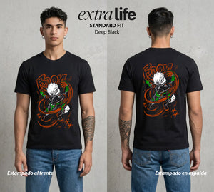 La Academia de Heroes | El Orgullo Explosivo #02526 - Playera Classic Premium | Deep Black - Foto en modelo