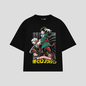 Playera streetwear premium de anime y gaming ExtraLife MX, corte oversized drop shoulder ligero y fresco en color Deep Black y Off-White, moda urbana mexicana de culto.