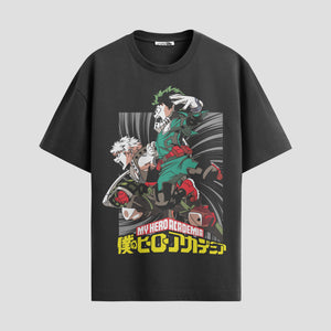 Playera urbana de anime y gaming ExtraLife MX, corte Standard Fit unisex ligero y transpirable en color Deep Black y Pure White, ropa de uso diario para gym y casual.