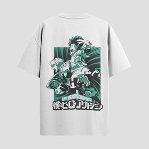 Playera urbana de anime y gaming ExtraLife MX, corte Standard Fit unisex ligero y transpirable en color Deep Black y Pure White, ropa de uso diario para gym y casual.