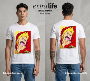 La Academia de Heroes | El Fantasma del Millon #02531 - Playera Standard Fit | Pure White - Foto en modelo