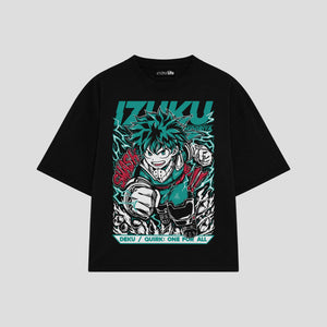Playera streetwear premium de anime y gaming ExtraLife MX, corte oversized drop shoulder ligero y fresco en color Deep Black y Off-White, moda urbana mexicana de culto.
