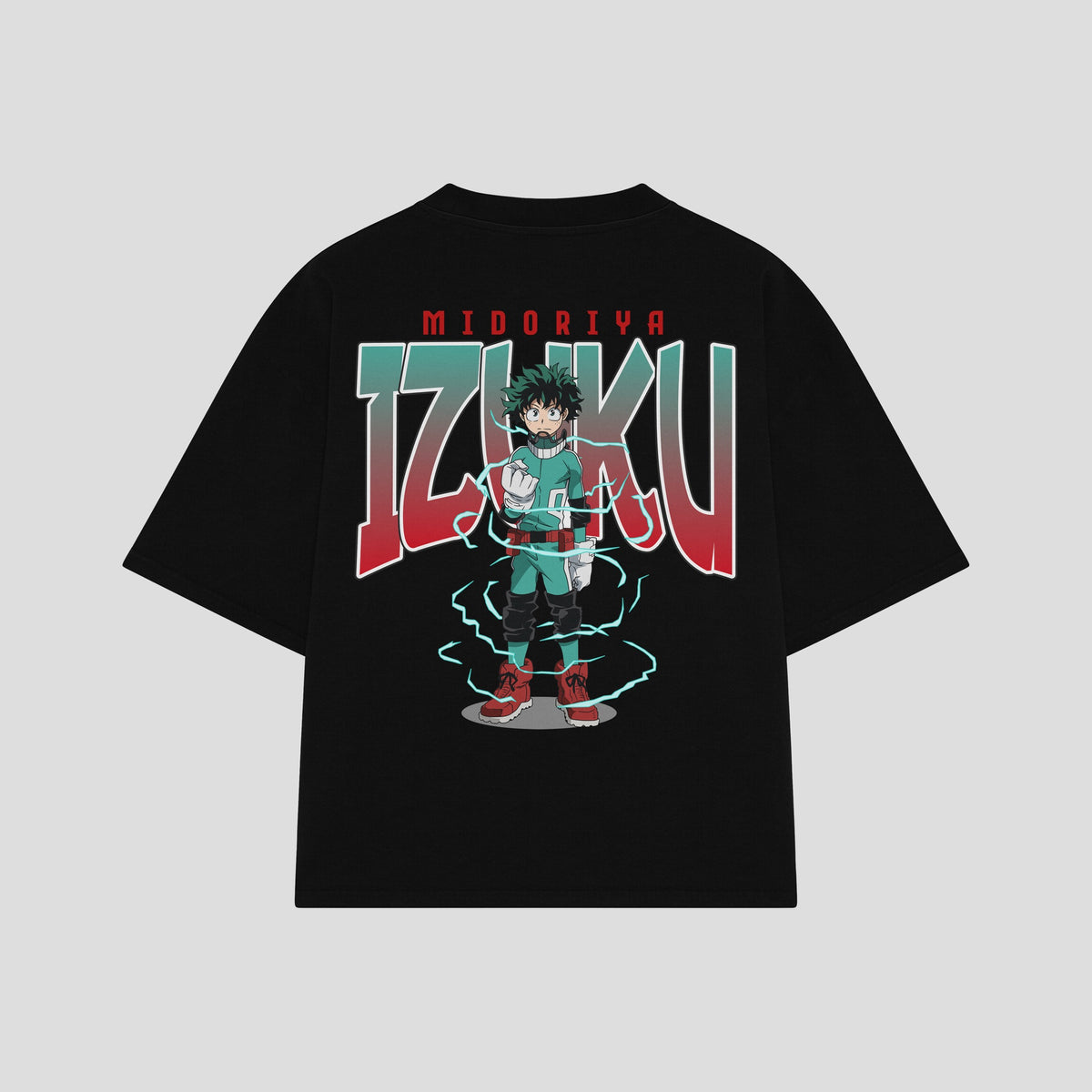Playera streetwear premium de anime y gaming ExtraLife MX, corte oversized drop shoulder ligero y fresco en color Deep Black y Off-White, moda urbana mexicana de culto.