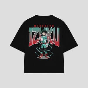 Playera streetwear premium de anime y gaming ExtraLife MX, corte oversized drop shoulder ligero y fresco en color Deep Black y Off-White, moda urbana mexicana de culto.