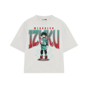 Playera streetwear premium de anime y gaming ExtraLife MX, corte oversized drop shoulder ligero y fresco en color Deep Black y Off-White, moda urbana mexicana de culto.