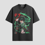 Playera urbana de anime y gaming ExtraLife MX, corte Standard Fit unisex ligero y transpirable en color Deep Black y Pure White, ropa de uso diario para gym y casual.