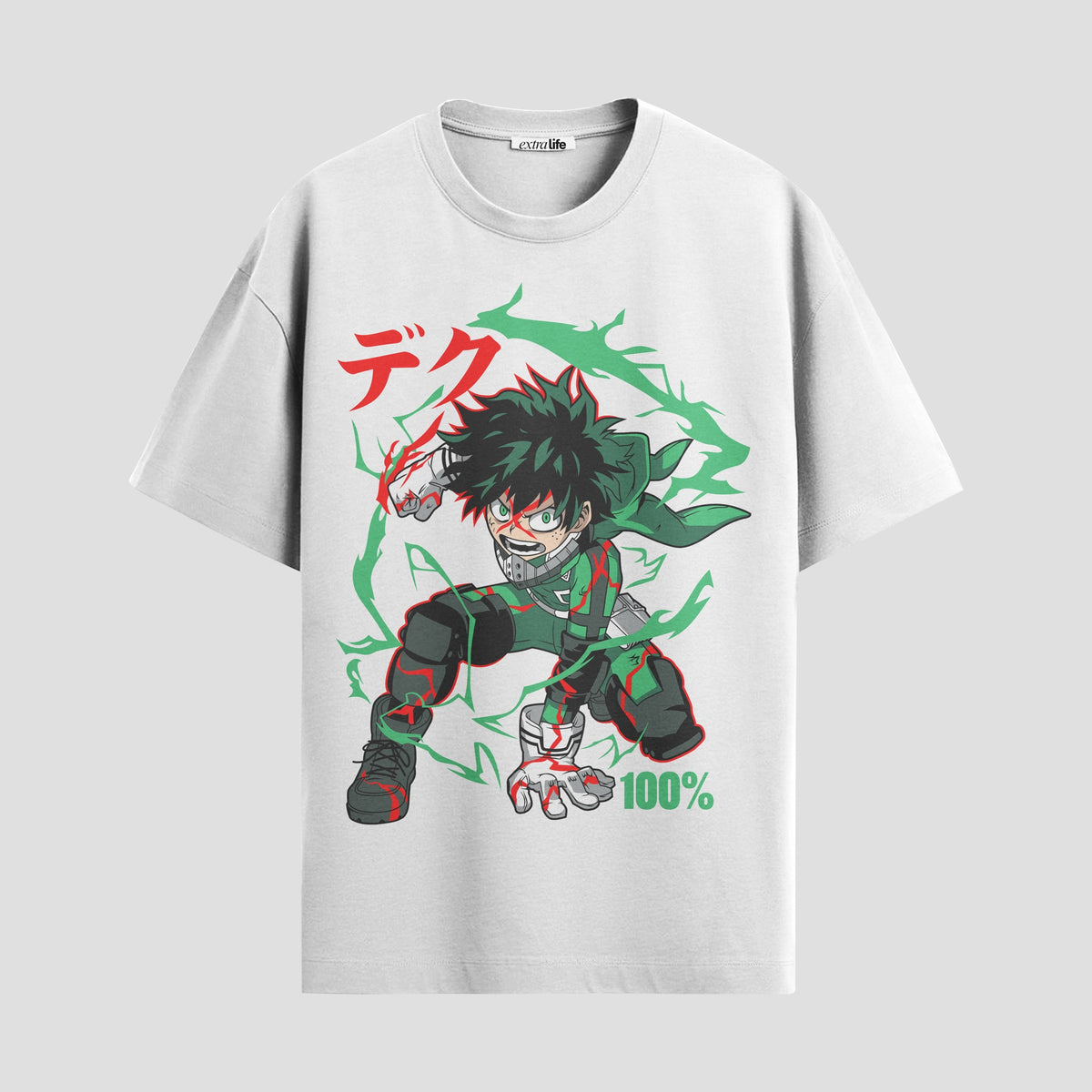 Playera urbana de anime y gaming ExtraLife MX, corte Classic Premium unisex ligero y transpirable en color Deep Black y Pure White, ropa de uso diario para gym y casual.