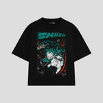 Playera streetwear premium de anime y gaming ExtraLife MX, corte oversized drop shoulder ligero y fresco en color Deep Black y Off-White, moda urbana mexicana de culto.