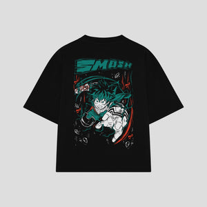 Playera streetwear premium de anime y gaming ExtraLife MX, corte oversized drop shoulder ligero y fresco en color Deep Black y Off-White, moda urbana mexicana de culto.