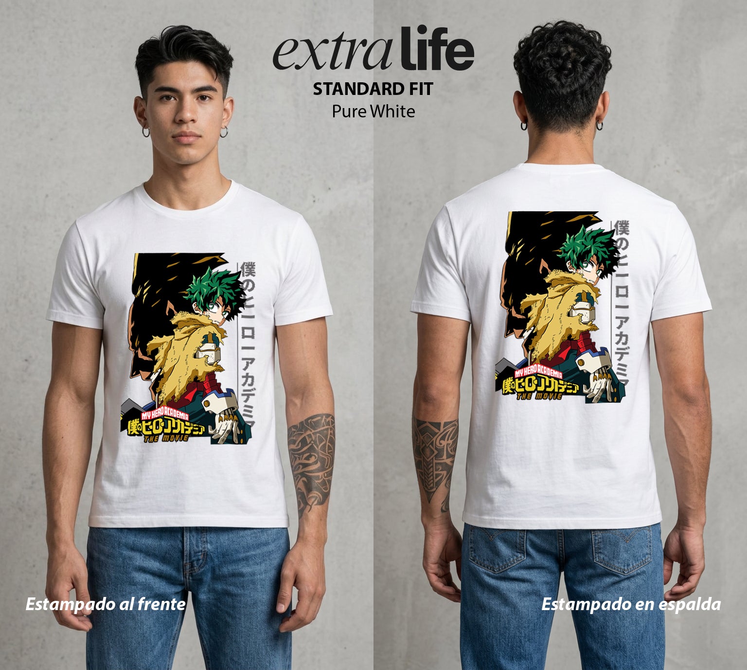 La Academia de Heroes | El Simbolo de la Paz #02549 - Playera Standard Fit | Pure White - Foto en modelo