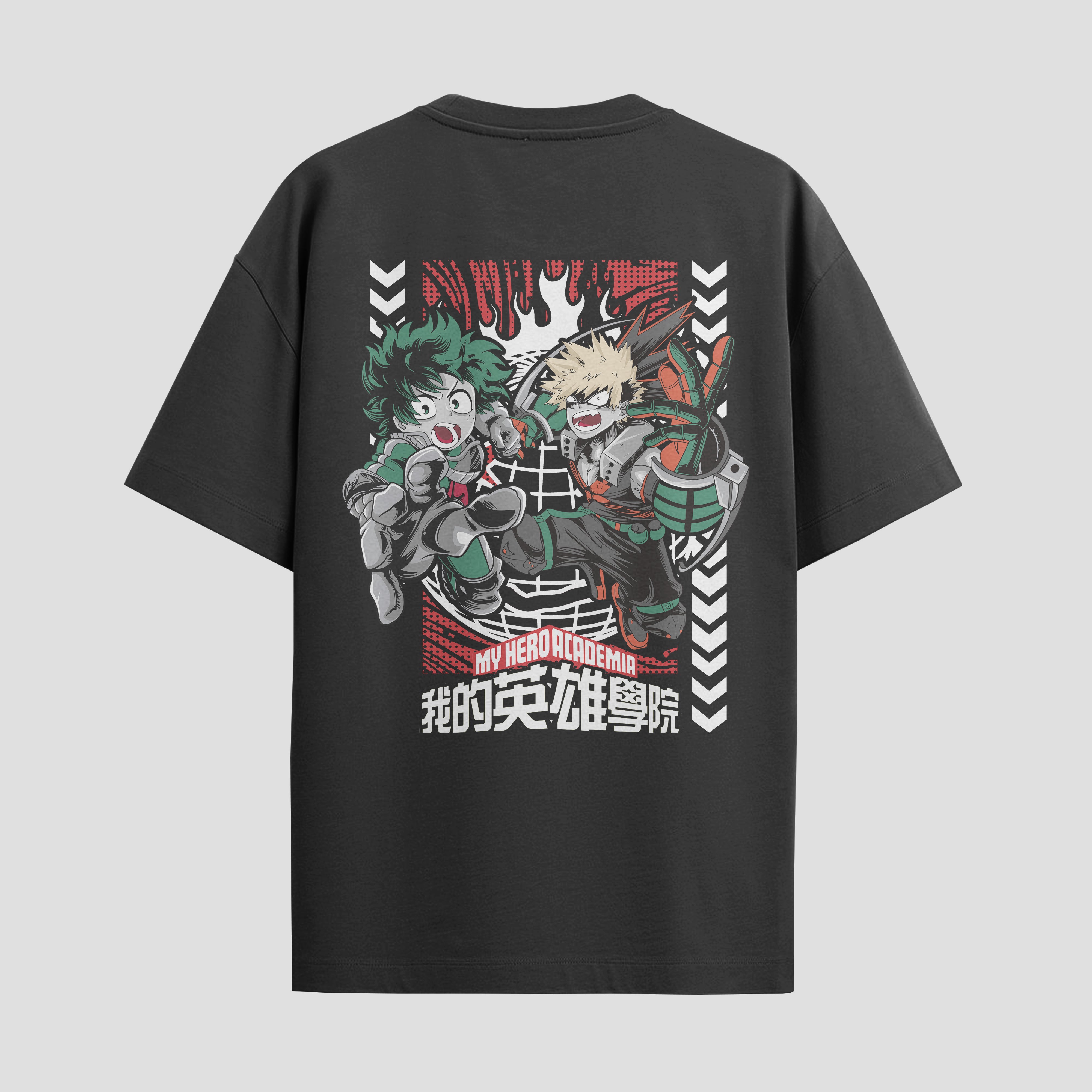 Playera urbana de anime y gaming ExtraLife MX, corte Standard Fit unisex ligero y transpirable en color Deep Black y Pure White, ropa de uso diario para gym y casual.