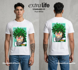La Academia de Heroes | La Voluntad del Heredero #02553 - Playera Standard Fit | Pure White - Foto en modelo