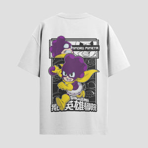 Playera urbana de anime y gaming ExtraLife MX, corte Standard Fit unisex ligero y transpirable en color Deep Black y Pure White, ropa de uso diario para gym y casual.
