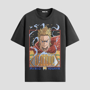 Playera urbana de anime y gaming ExtraLife MX, corte Standard Fit unisex ligero y transpirable en color Deep Black y Pure White, ropa de uso diario para gym y casual.
