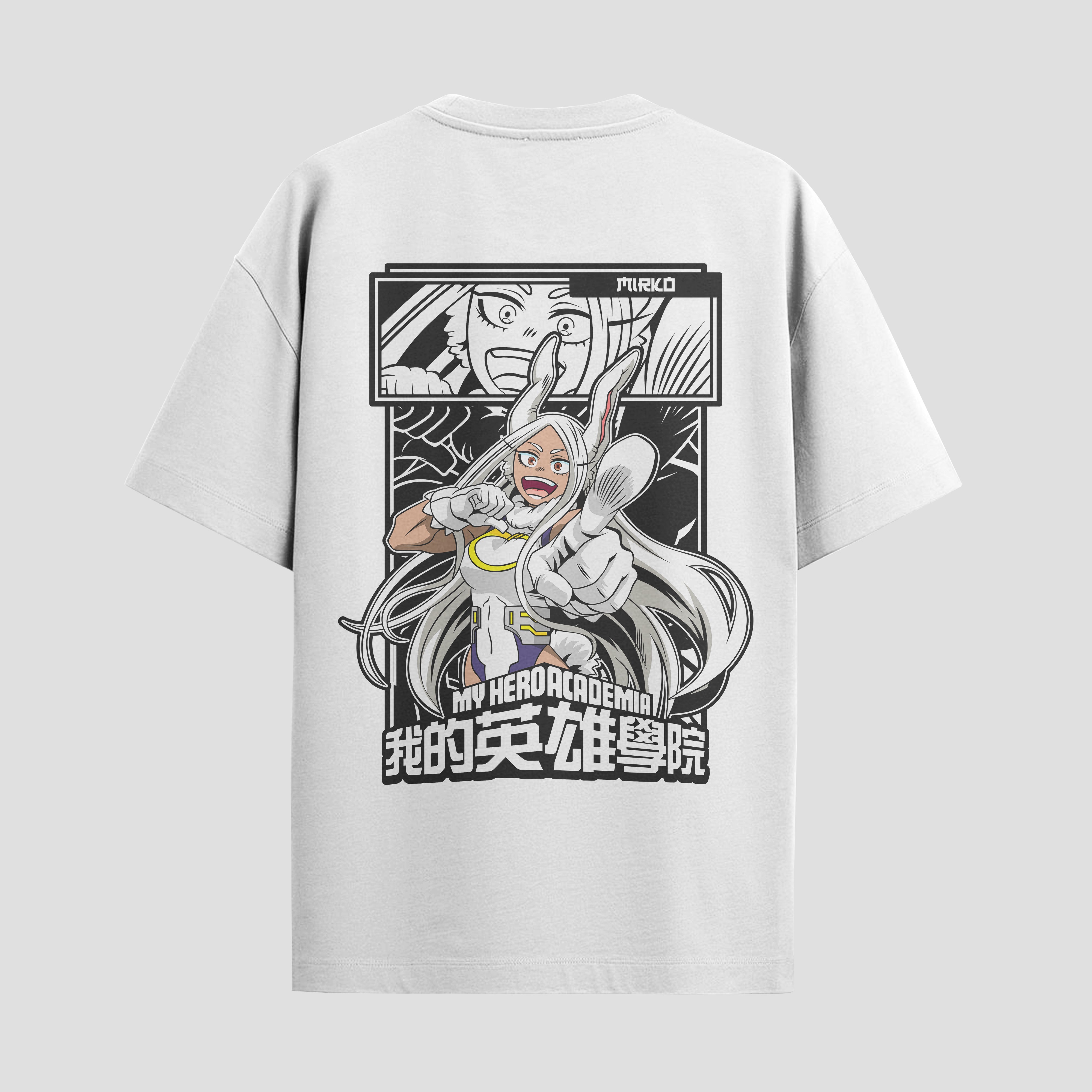 Playera urbana de anime y gaming ExtraLife MX, corte Standard Fit unisex ligero y transpirable en color Deep Black y Pure White, ropa de uso diario para gym y casual.