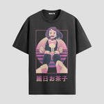 Playera urbana de anime y gaming ExtraLife MX, corte Standard Fit unisex ligero y transpirable en color Deep Black y Pure White, ropa de uso diario para gym y casual.
