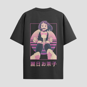 Playera urbana de anime y gaming ExtraLife MX, corte Standard Fit unisex ligero y transpirable en color Deep Black y Pure White, ropa de uso diario para gym y casual.