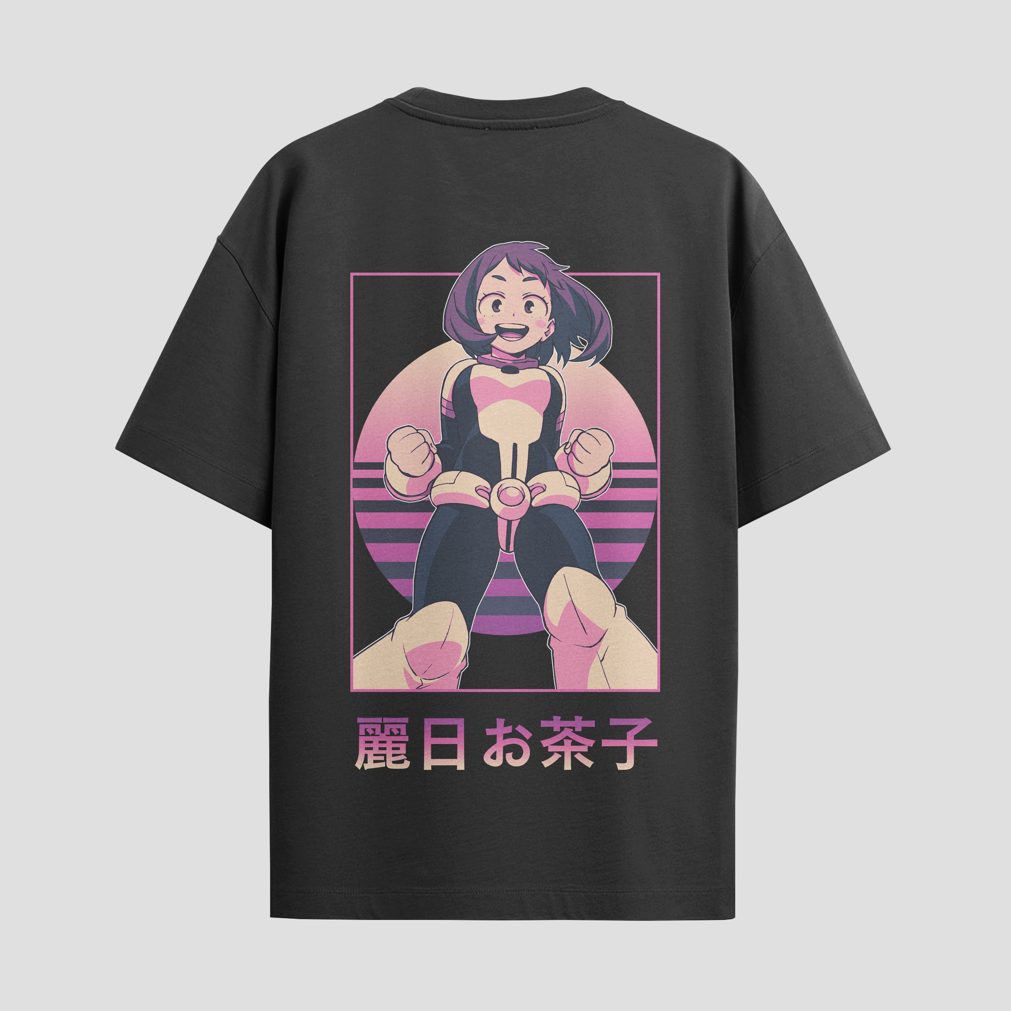 Playera urbana de anime y gaming ExtraLife MX, corte Standard Fit unisex ligero y transpirable en color Deep Black y Pure White, ropa de uso diario para gym y casual.