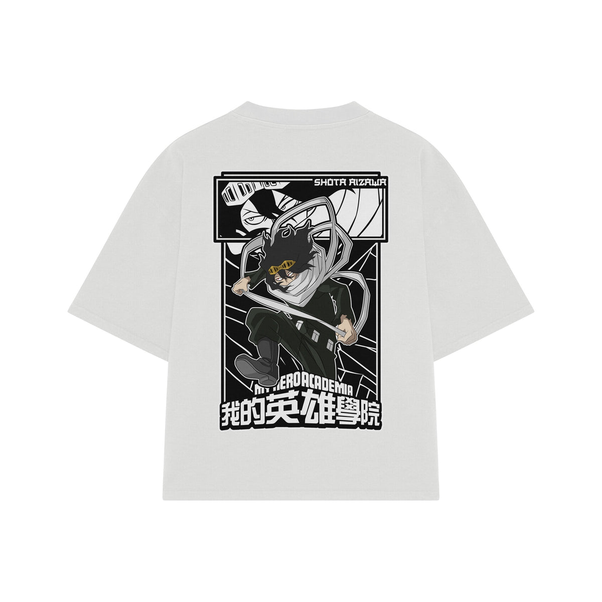 Playera streetwear premium de anime y gaming ExtraLife MX, corte oversized drop shoulder ligero y fresco en color Deep Black y Off-White, moda urbana mexicana de culto.