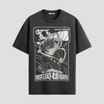 Playera urbana de anime y gaming ExtraLife MX, corte Standard Fit unisex ligero y transpirable en color Deep Black y Pure White, ropa de uso diario para gym y casual.