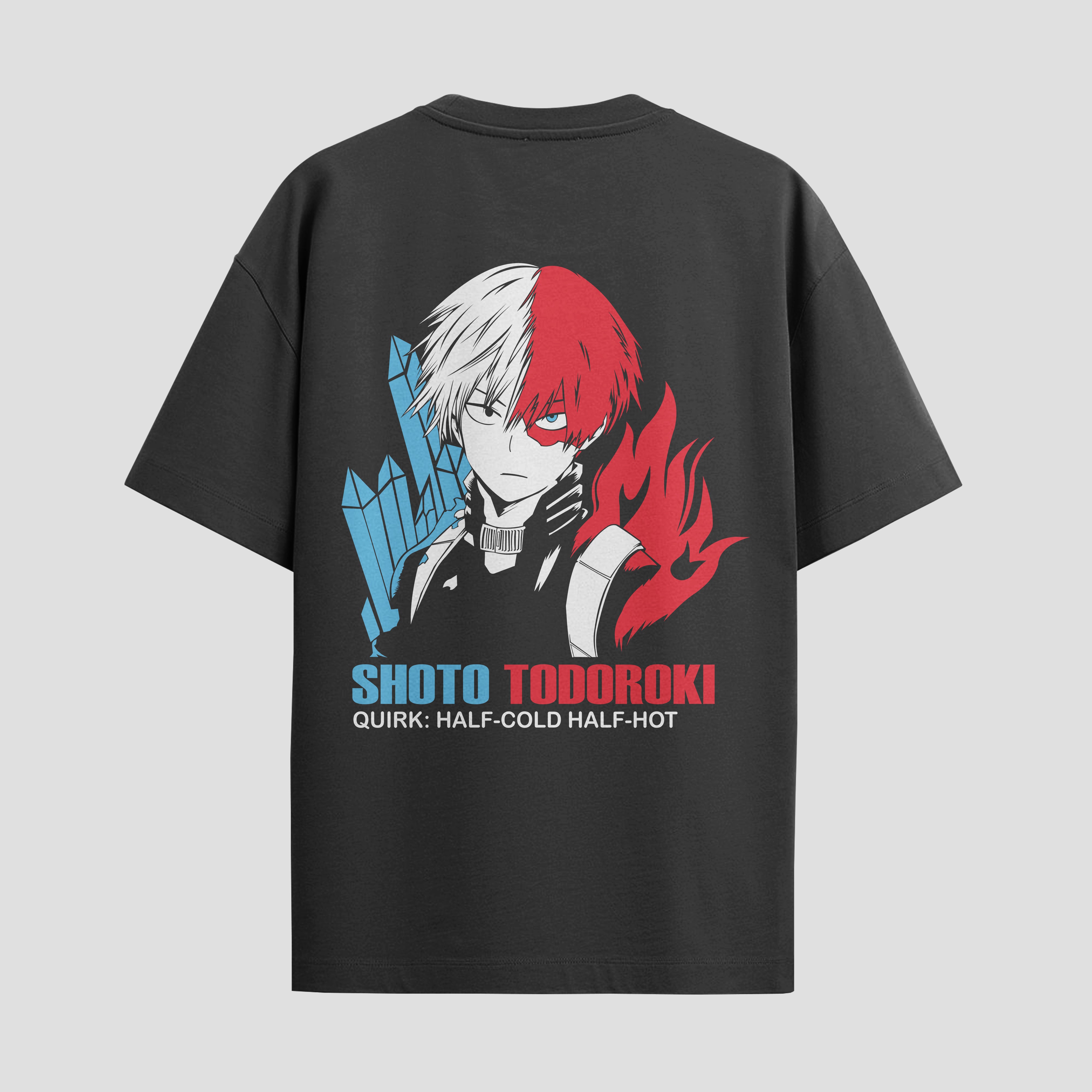 Playera urbana de anime y gaming ExtraLife MX, corte Standard Fit unisex ligero y transpirable en color Deep Black y Pure White, ropa de uso diario para gym y casual.