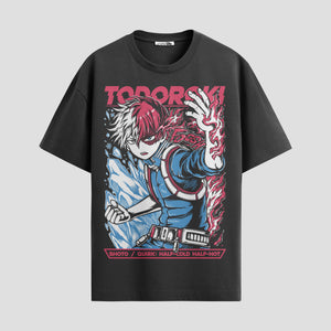 Playera urbana de anime y gaming ExtraLife MX, corte Standard Fit unisex ligero y transpirable en color Deep Black y Pure White, ropa de uso diario para gym y casual.