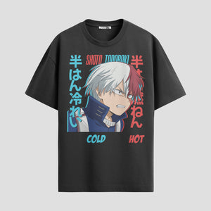 Playera urbana de anime y gaming ExtraLife MX, corte Standard Fit unisex ligero y transpirable en color Deep Black y Pure White, ropa de uso diario para gym y casual.