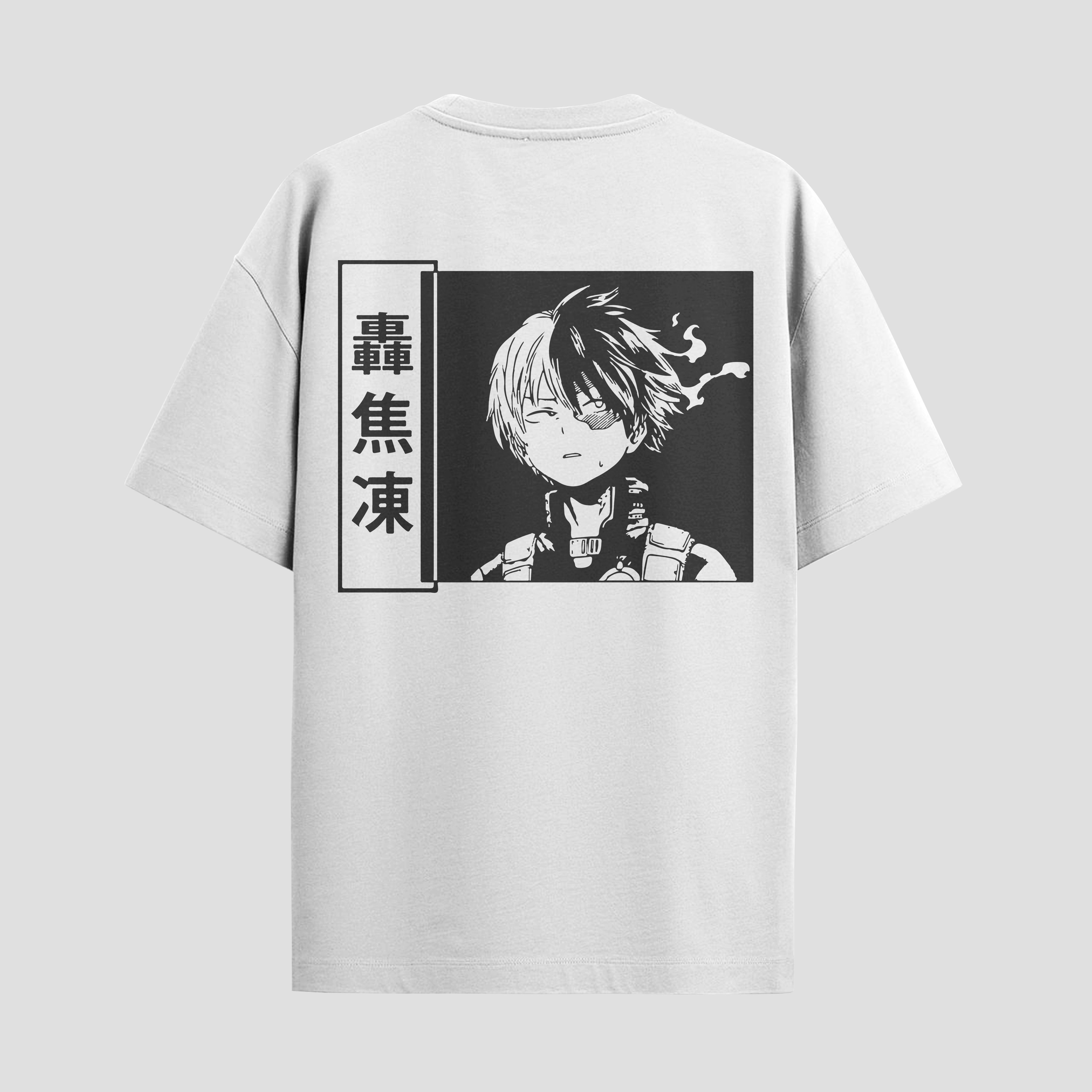 Playera urbana de anime y gaming ExtraLife MX, corte Standard Fit unisex ligero y transpirable en color Deep Black y Pure White, ropa de uso diario para gym y casual.