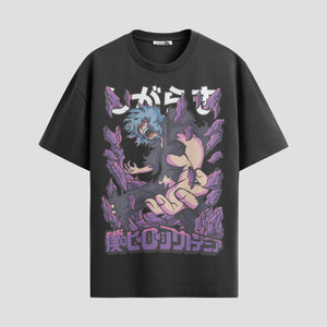 Playera urbana de anime y gaming ExtraLife MX, corte Standard Fit unisex ligero y transpirable en color Deep Black y Pure White, ropa de uso diario para gym y casual.