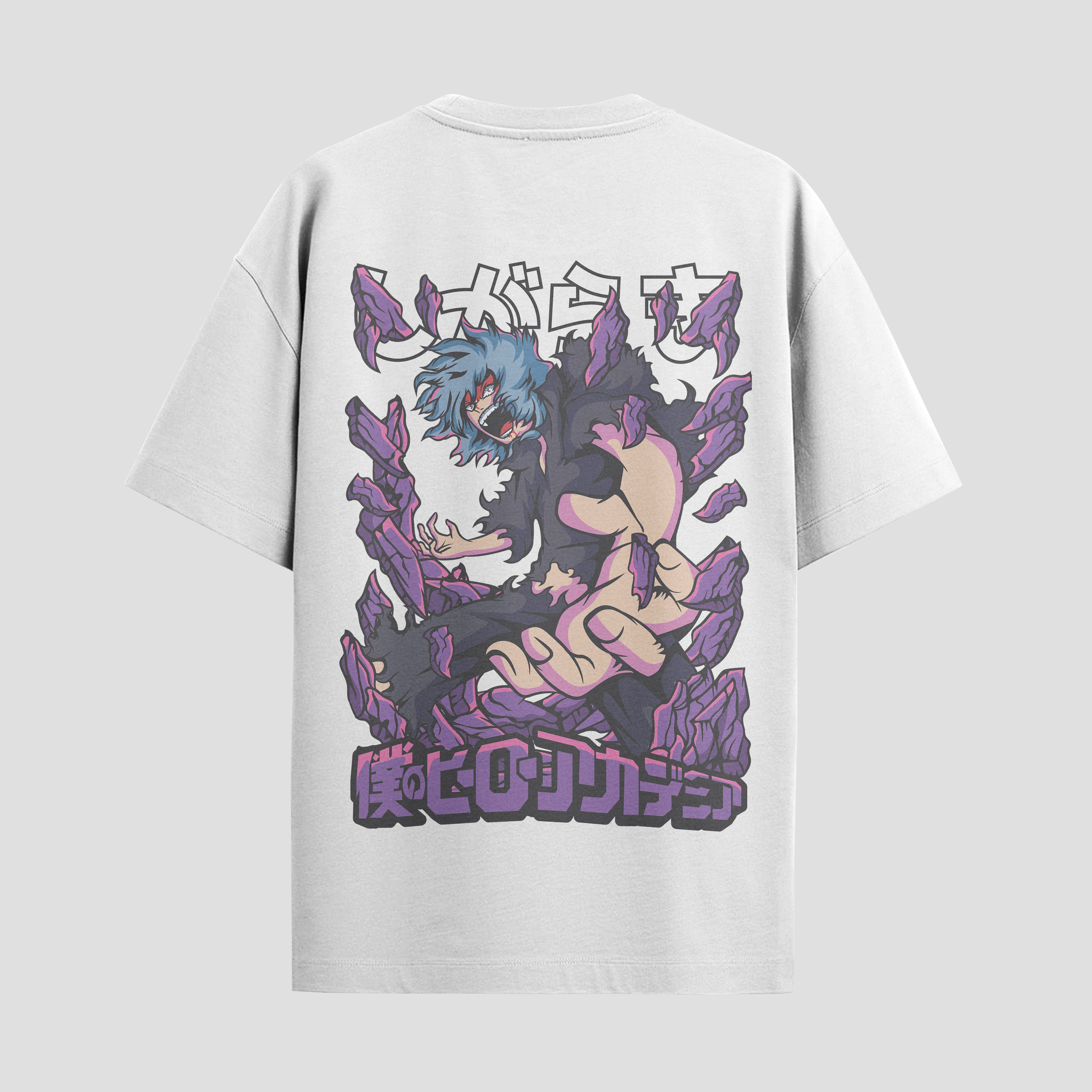 Playera urbana de anime y gaming ExtraLife MX, corte Standard Fit unisex ligero y transpirable en color Deep Black y Pure White, ropa de uso diario para gym y casual.